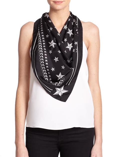 givenchy black silk scarf|Givenchy shawl.